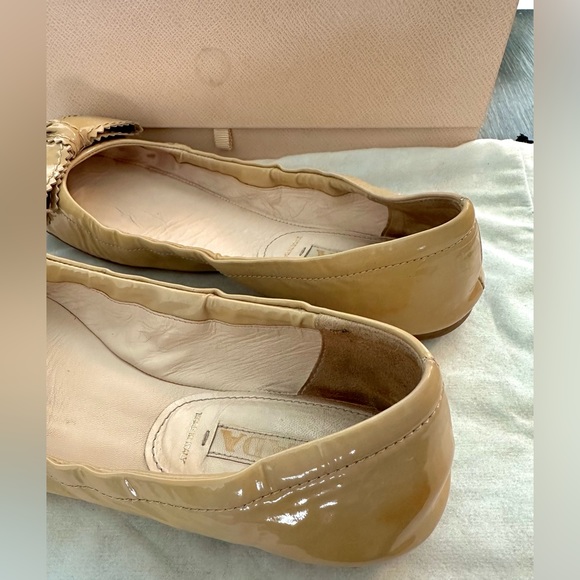 Prada Calzature Nappa Vernice Ballerina Flats Shoes - size 40/9 - Picture 5 of 8